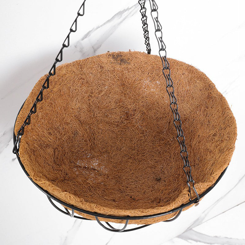 001-YZ01 14-inch Coir Liner Hanging Planter Basket Maple Leaf Design Flower Pot 001-YZ01 14-inch Coir Liner Hanging Planter Basket Maple Leaf Design Flower Pot